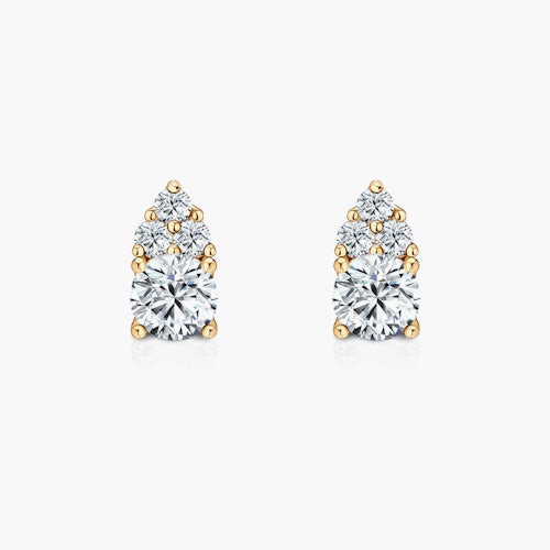 Kolczyki Fairytale: złoty, diamenty laboratoryjne